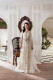 Azzal Mishri Festive Embroidered Organza Unstitched 3Pc Suit M-03 Jahan