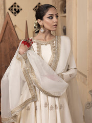 Hemstitch Embroidered Raw Silk Ready to Wear 3Pc Suit - Jahanara