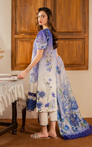 Asifa & Nabeel Meraki Vintage Embroidered Lawn Unstitched 3Pc Suit MVL25-06 Jaamun