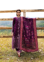 Hussain Rehar Embroidered Khaddar Unstitched 3Pc Suit - Jamni
