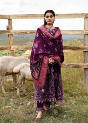 Hussain Rehar Embroidered Khaddar Unstitched 3Pc Suit - Jamni