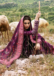 Hussain Rehar Embroidered Khaddar Unstitched 3Pc Suit - Jamni