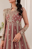 Farasha Lumiere Luxury Embroidered Net Unstitched 3Pc Suit - Jasmine