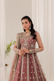 Farasha Lumiere Luxury Embroidered Net Unstitched 3Pc Suit - Jasmine