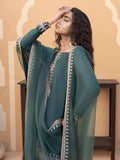 Hemstitch Embroidered Raw Silk Ready to Wear 3Pc Suit - Jasmine