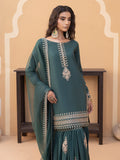 Hemstitch Embroidered Raw Silk Ready to Wear 3Pc Suit - Jasmine