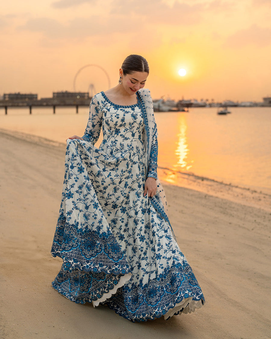Faiza Saqlain AYA Embroidered Luxury Lawn Unstitched 3Pc Suit - JEHONA