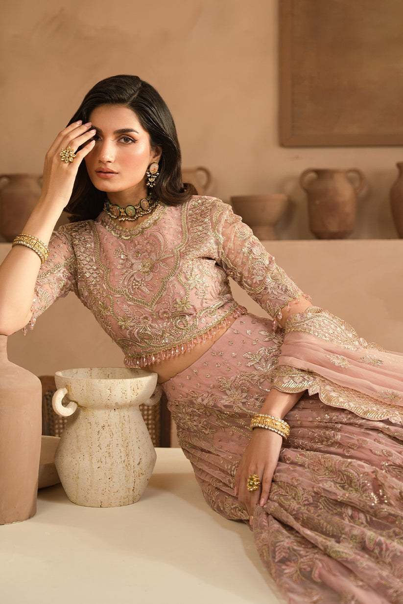 Ayzel Panache Embroidered Net Unstitched 3Pc Suit ALF-24-V2-01 JELENA