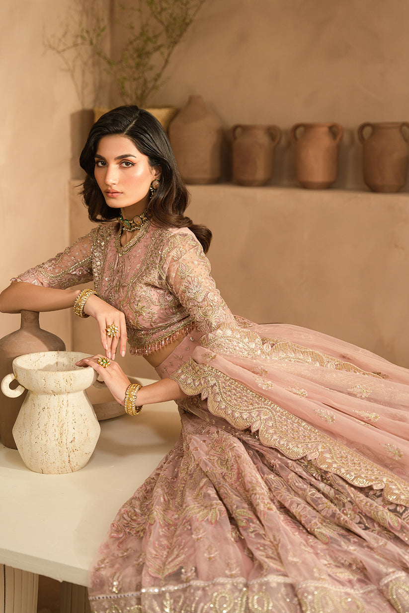 Ayzel Panache Embroidered Net Unstitched 3Pc Suit ALF-24-V2-01 JELENA