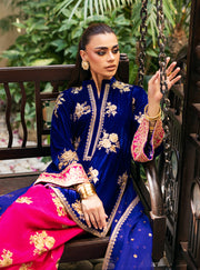Zainab Chottani Embroidered Velvet Unstitched 3Pc Suit - Jia