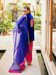 Zainab Chottani Embroidered Velvet Unstitched 3Pc Suit - Jia