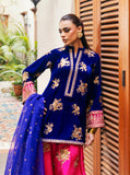 Zainab Chottani Embroidered Velvet Unstitched 3Pc Suit - Jia