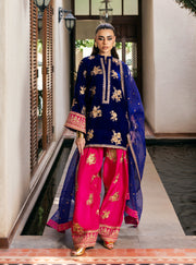 Zainab Chottani Embroidered Velvet Unstitched 3Pc Suit - Jia