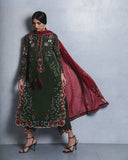 Jugnu Lahore Womenswear Embroidered Karandi Unstitched 3Pc Suit - JITA