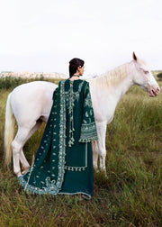Hussain Rehar Embroidered Khaddar Unstitched 3Pc Suit - Johar
