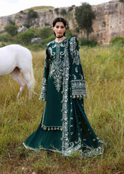 Hussain Rehar Embroidered Khaddar Unstitched 3Pc Suit - Johar