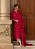 Crimson Aaleen Embroidered Karandi Unstitched 3Pc Suit - Jurao ka Kaam