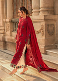 Crimson Aaleen Embroidered Karandi Unstitched 3Pc Suit - Jurao ka Kaam