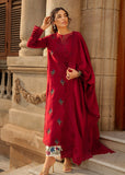 Crimson Aaleen Embroidered Karandi Unstitched 3Pc Suit - Jurao ka Kaam