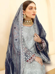 Kashish by Ramsha Embroidered Chiffon Unstitched 3Pc Suit K-102