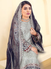 Kashish by Ramsha Embroidered Chiffon Unstitched 3Pc Suit K-102