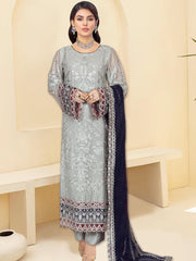 Kashish by Ramsha Embroidered Chiffon Unstitched 3Pc Suit K-102