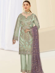 Kashish by Ramsha Embroidered Chiffon Unstitched 3Pc Suit K-103