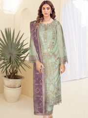 Kashish by Ramsha Embroidered Chiffon Unstitched 3Pc Suit K-103