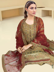 Kashish by Ramsha Embroidered Chiffon Unstitched 3Pc Suit K-104