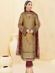 Kashish by Ramsha Embroidered Chiffon Unstitched 3Pc Suit K-104