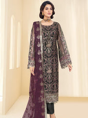 Kashish by Ramsha Embroidered Chiffon Unstitched 3Pc Suit K-106