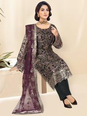 Kashish by Ramsha Embroidered Chiffon Unstitched 3Pc Suit K-106