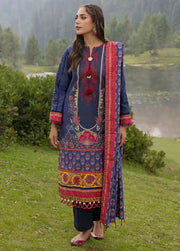 Gul Ahmed Embroidered Khaddar Unstitched 3Pc Suit K-42018