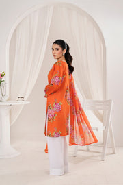 Feathers Premium Printed Lawn Unstitched 3Pc Suit KALORIX-FT707
