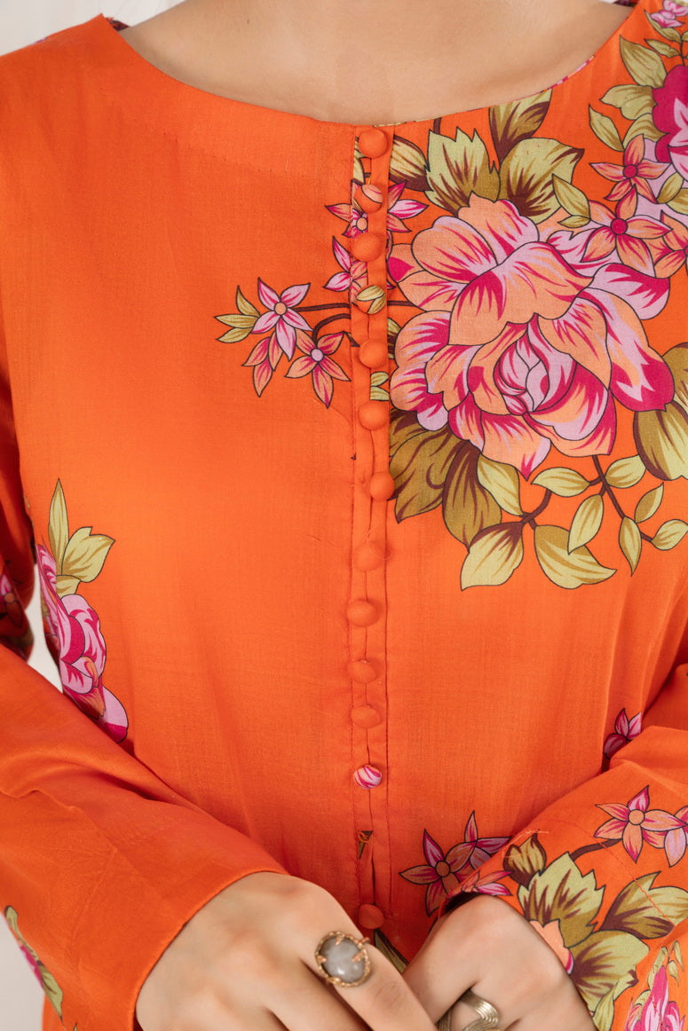 Feathers Premium Printed Lawn Unstitched 3Pc Suit KALORIX-FT707