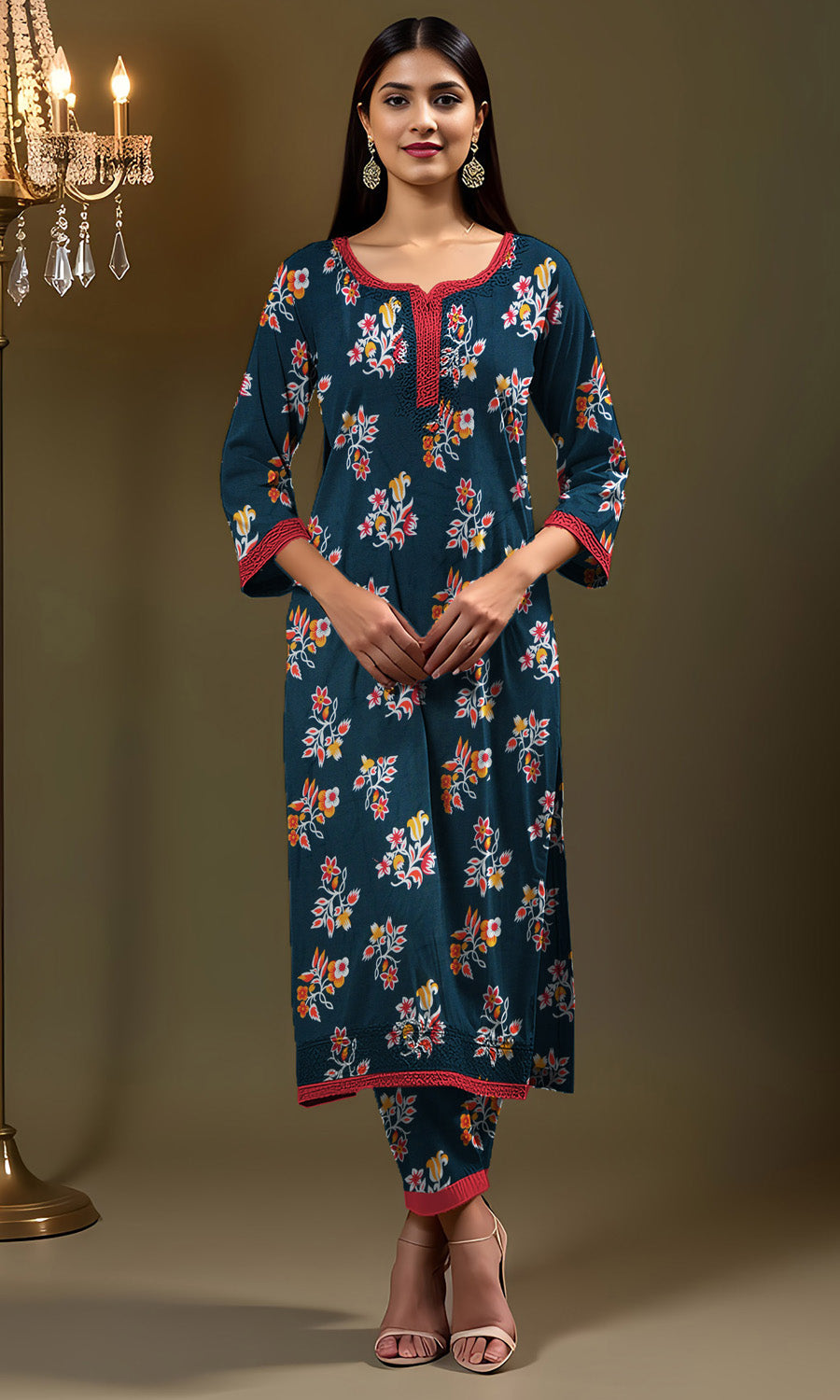 Khanabadosh Printed Winter Khaddar Unstitched 2Pc Suit KBWUS-0008
