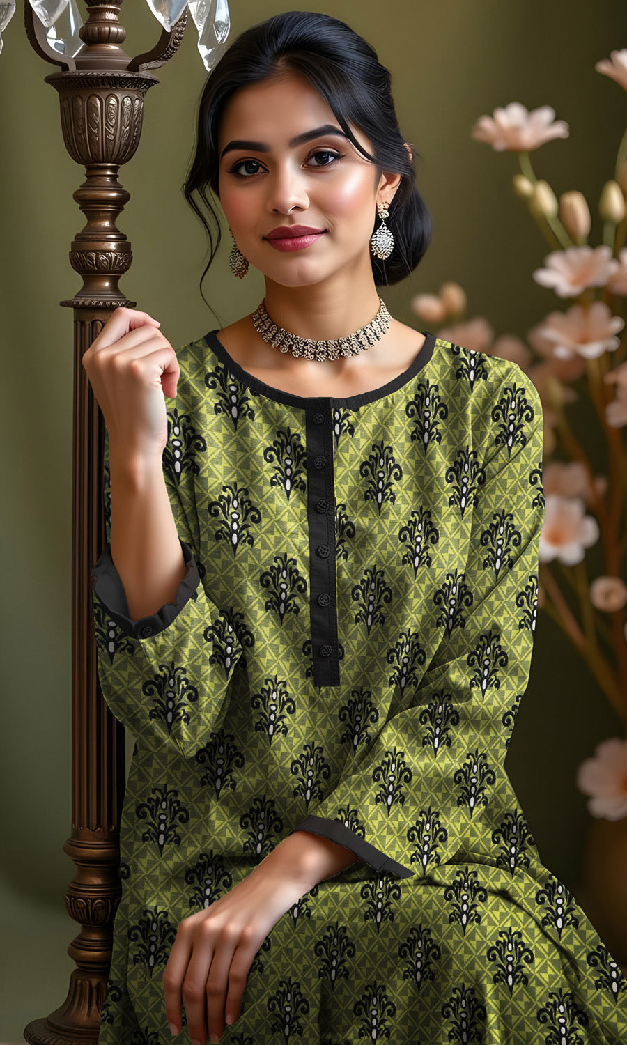 Khanabadosh Printed Winter Khaddar Unstitched 2Pc Suit KBWUS-0011