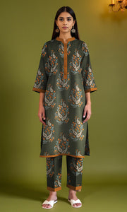 Khanabadosh Printed Winter Khaddar Unstitched 2Pc Suit KBWUS-0016