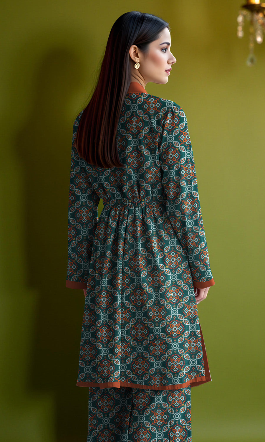 Khanabadosh Printed Winter Khaddar Unstitched 2Pc Suit KBWUS-0018