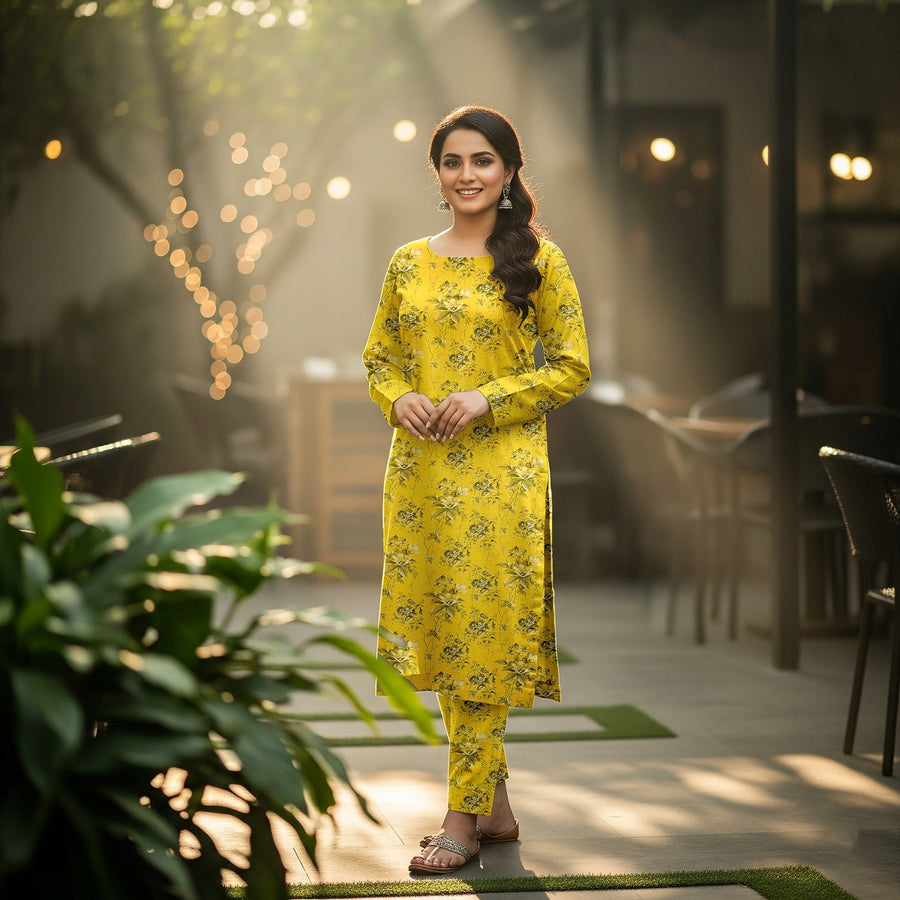 Khanabadosh Printed Winter Linen Unstitched 2Pc Suit KBWUS-0032
