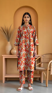 Khanabadosh Printed Winter Khaddar Unstitched 2Pc Suit KBWUS-0049