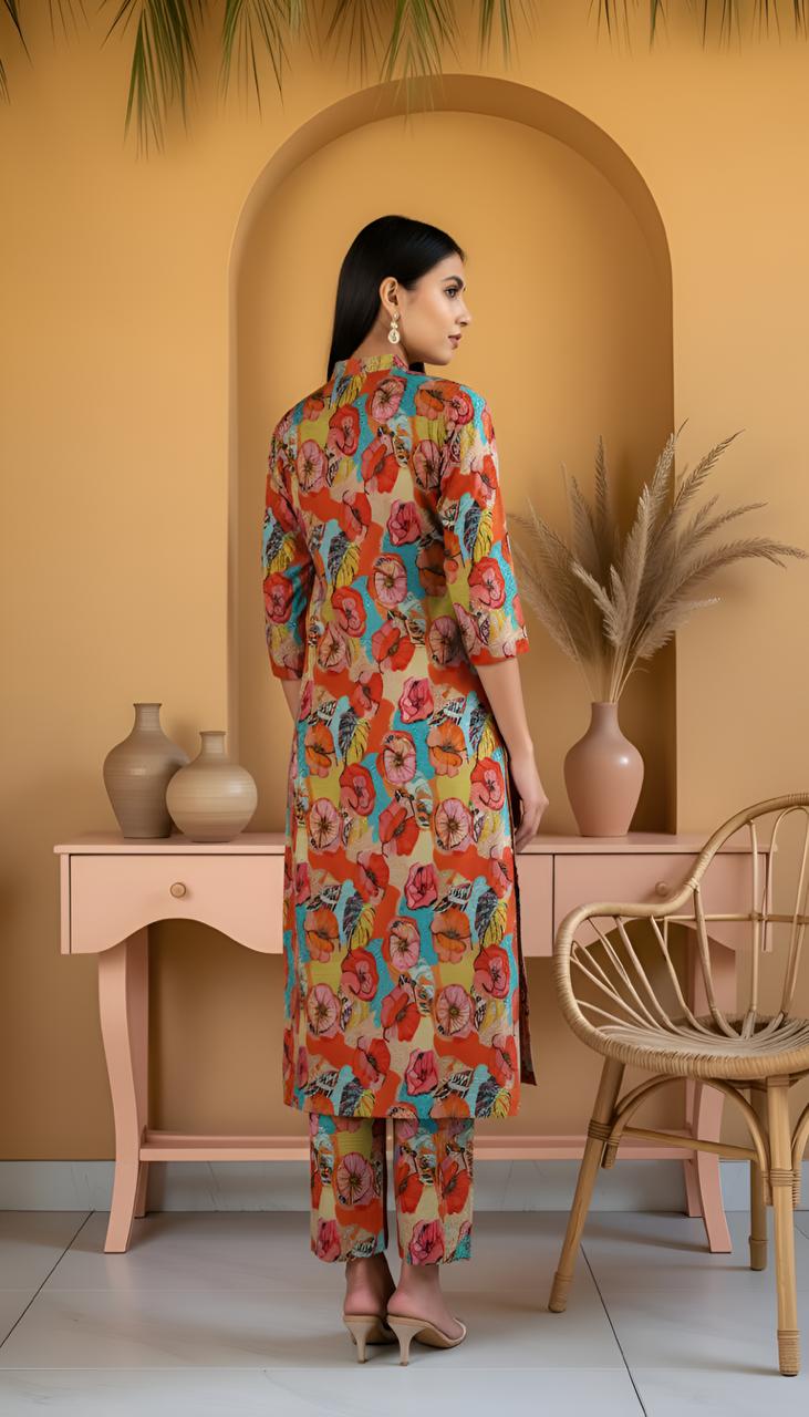 Khanabadosh Printed Winter Khaddar Unstitched 2Pc Suit KBWUS-0051