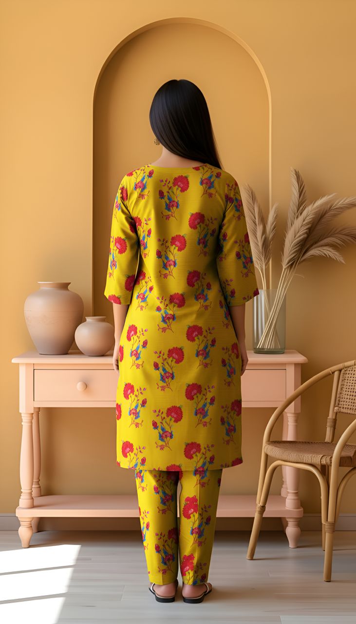 Khanabadosh Printed Winter Khaddar Unstitched 2Pc Suit KBWUS-0052