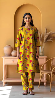 Khanabadosh Printed Winter Khaddar Unstitched 2Pc Suit KBWUS-0052