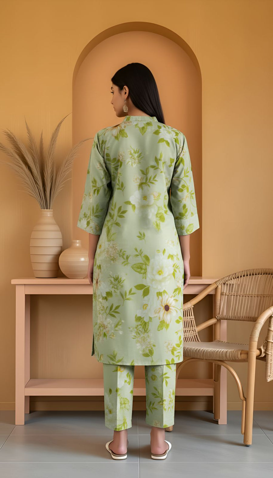 Khanabadosh Printed Winter Khaddar Unstitched 2Pc Suit KBWUS-0054