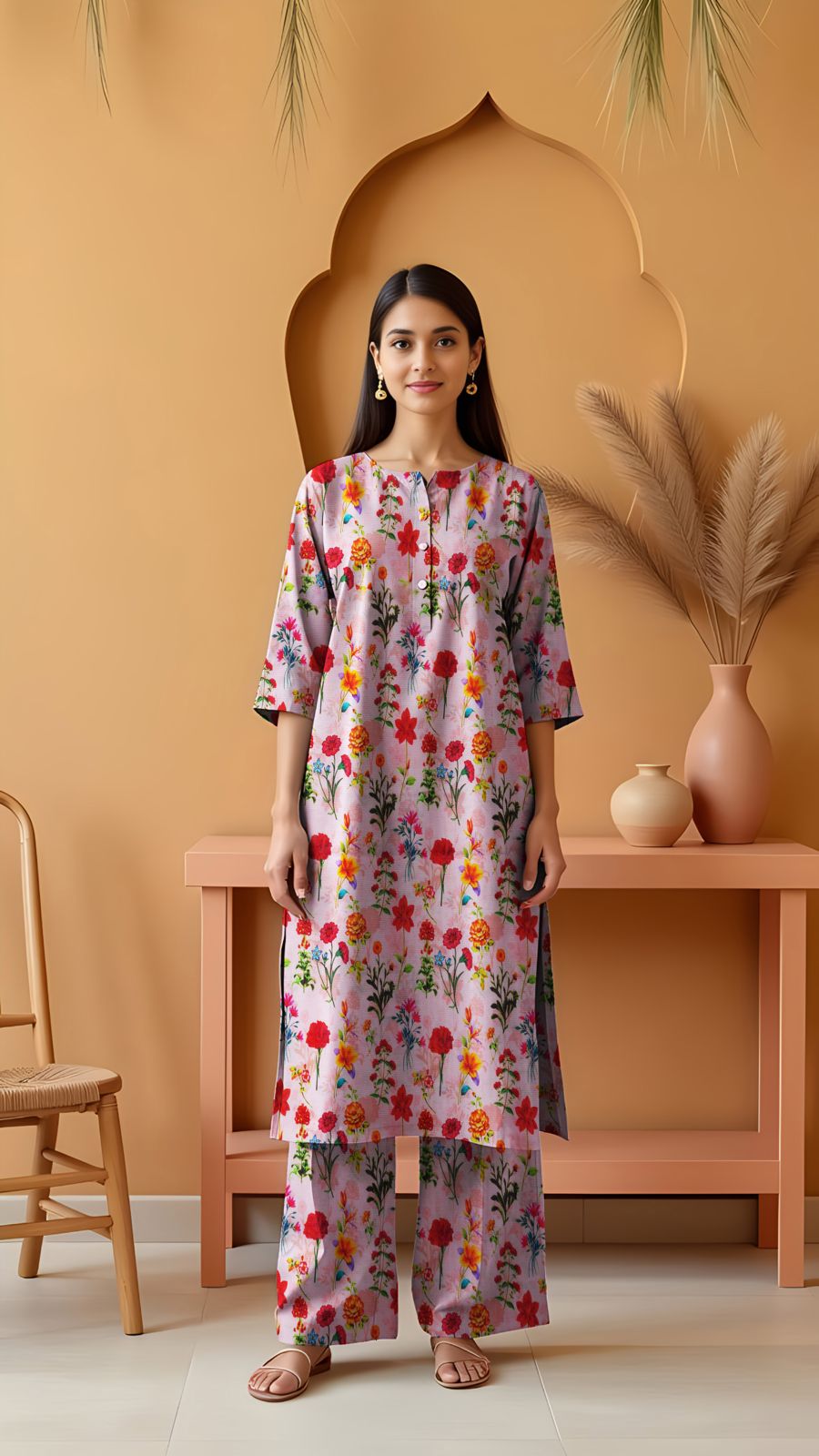 Khanabadosh Printed Winter Khaddar Unstitched 2Pc Suit KBWUS-0060