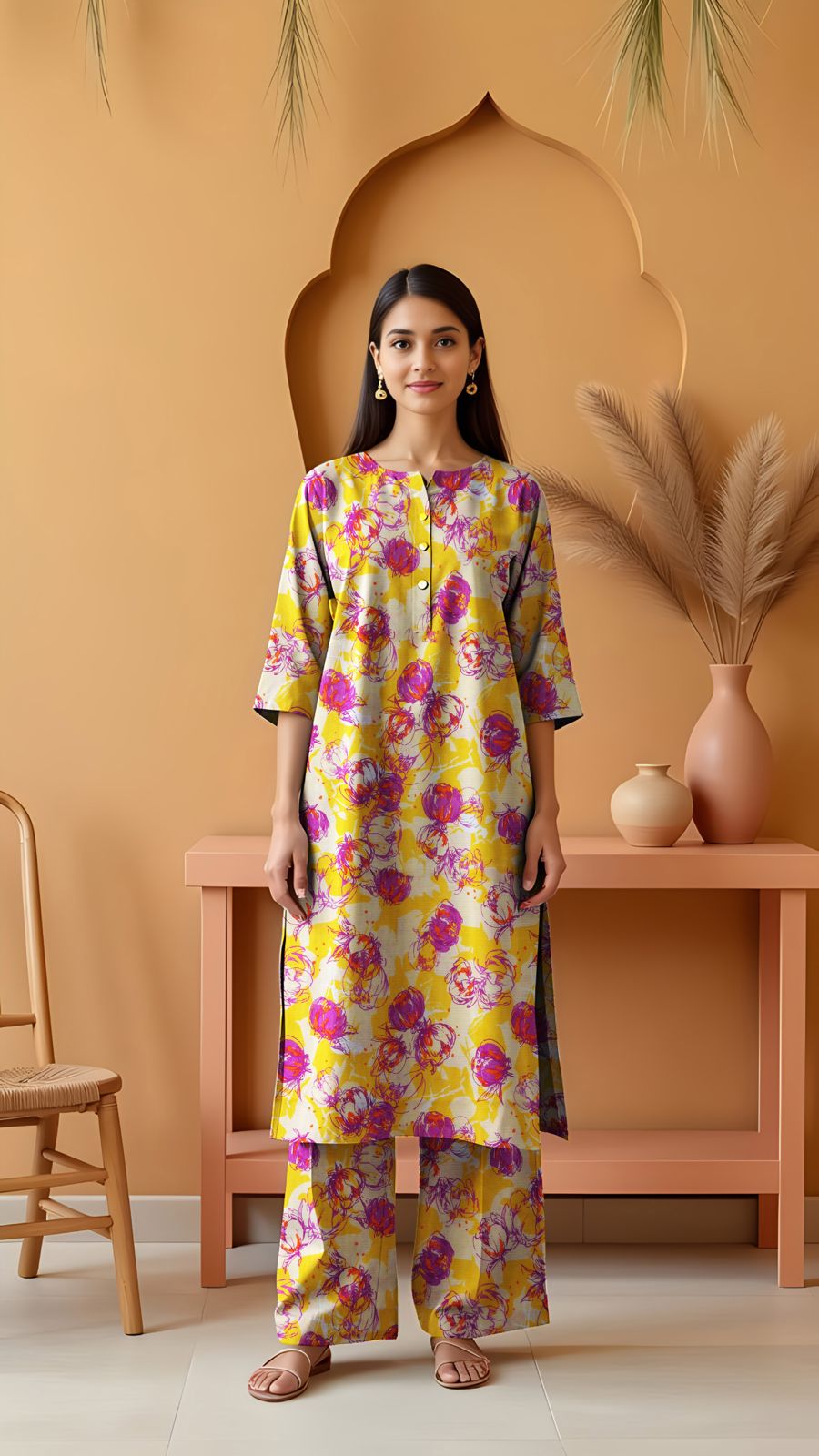 Khanabadosh Printed Winter Khaddar Unstitched 2Pc Suit KBWUS-0061