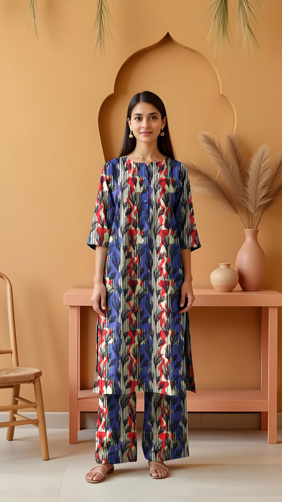 Khanabadosh Printed Winter Khaddar Unstitched 2Pc Suit KBWUS-0063