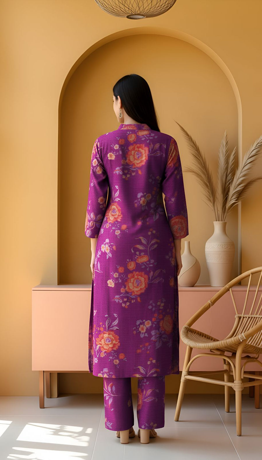 Khanabadosh Printed Winter Khaddar Unstitched 2Pc Suit KBWUS-0065