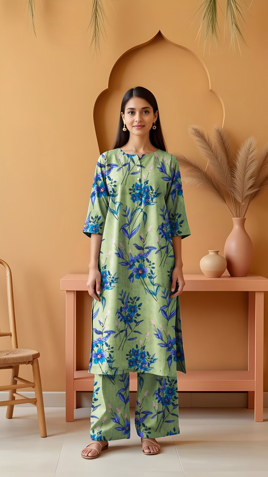 Khanabadosh Printed Winter Khaddar Unstitched 2Pc Suit KBWUS-0067